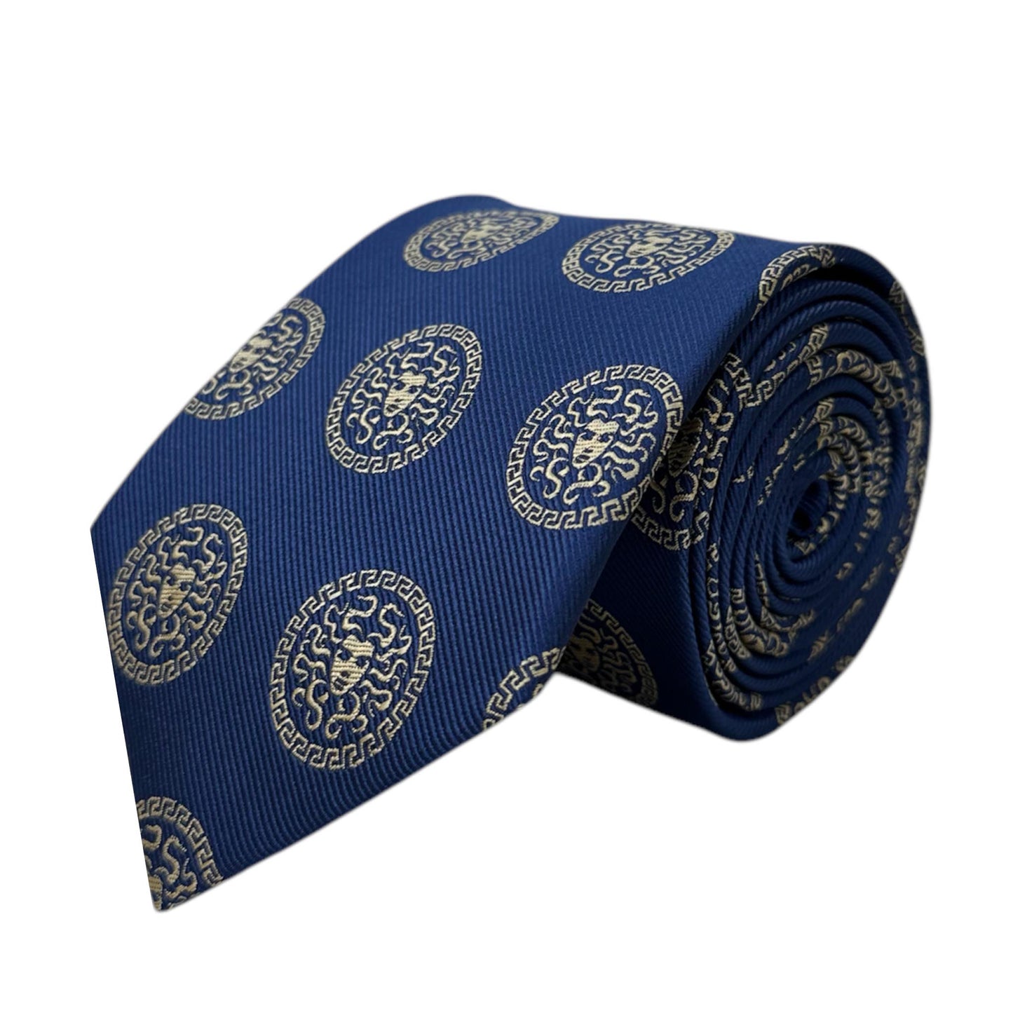 Medusa Blue & Gold Necktie