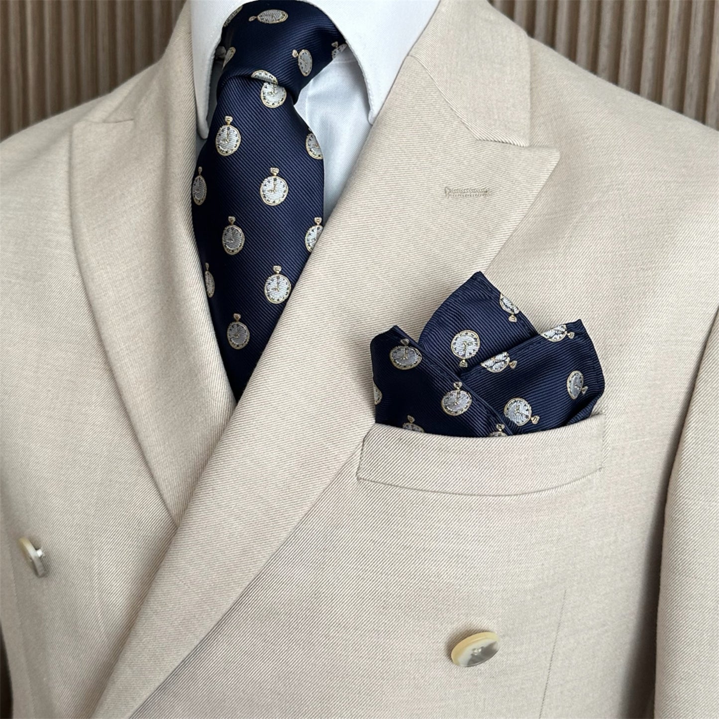 Clock Pocket Square