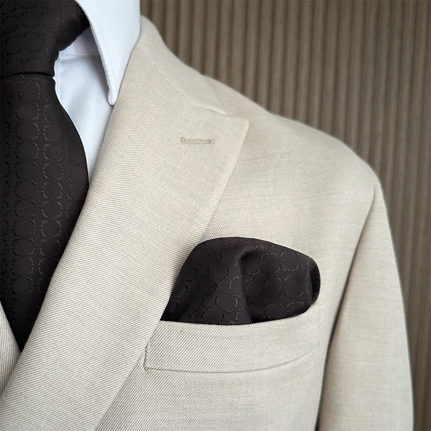 Espresso Textured Pocket Square