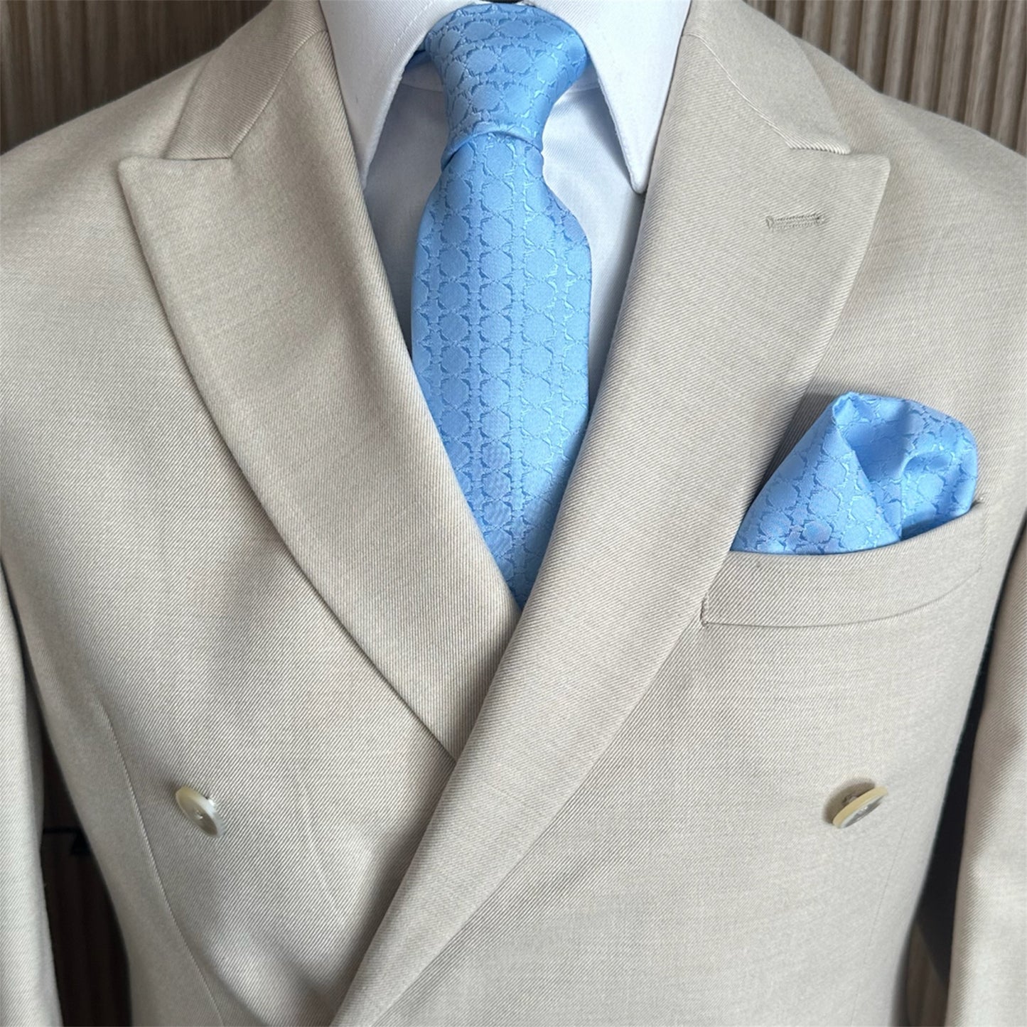 Pastel Blue Textured OFL Necktie