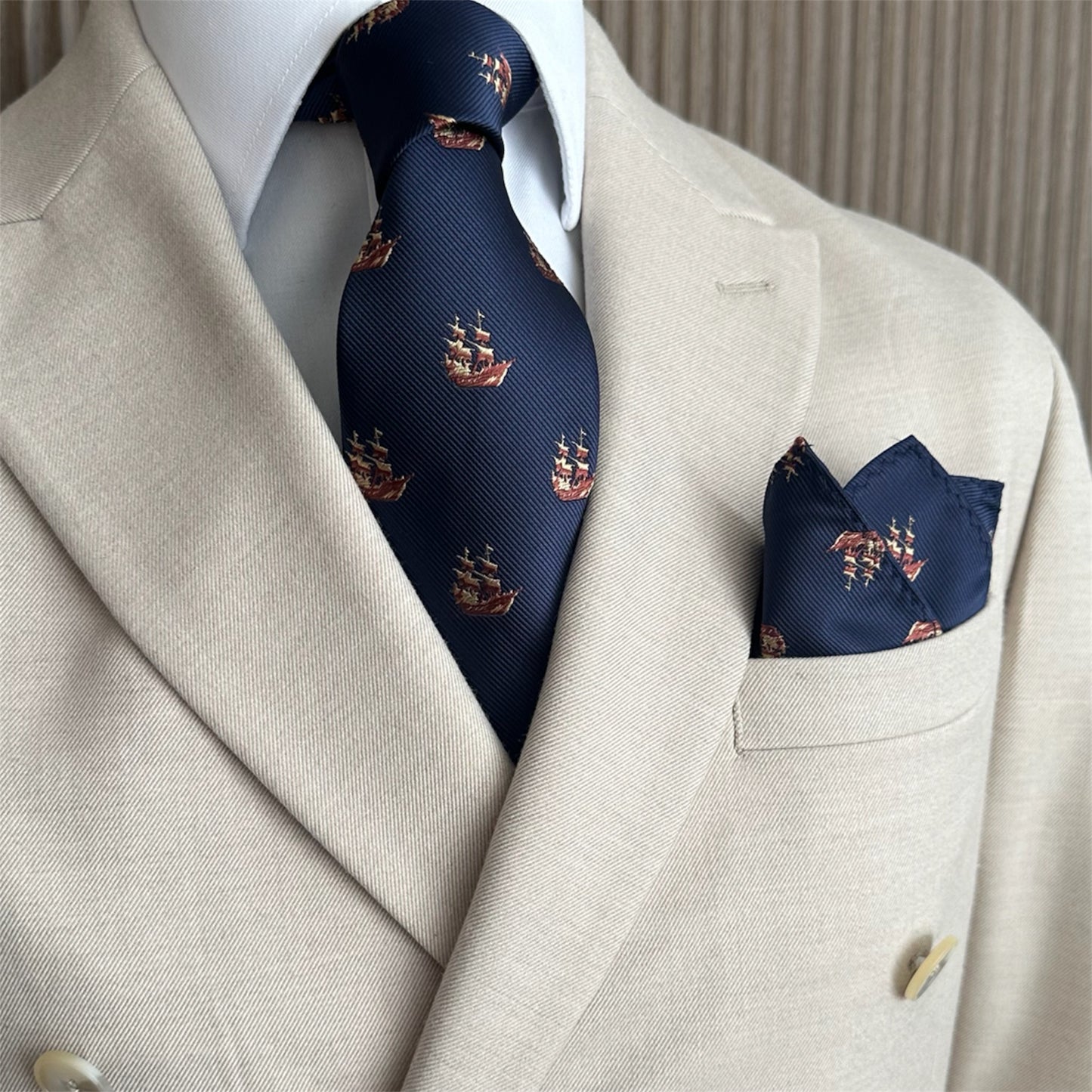 Nautical Sailing Ship Tie