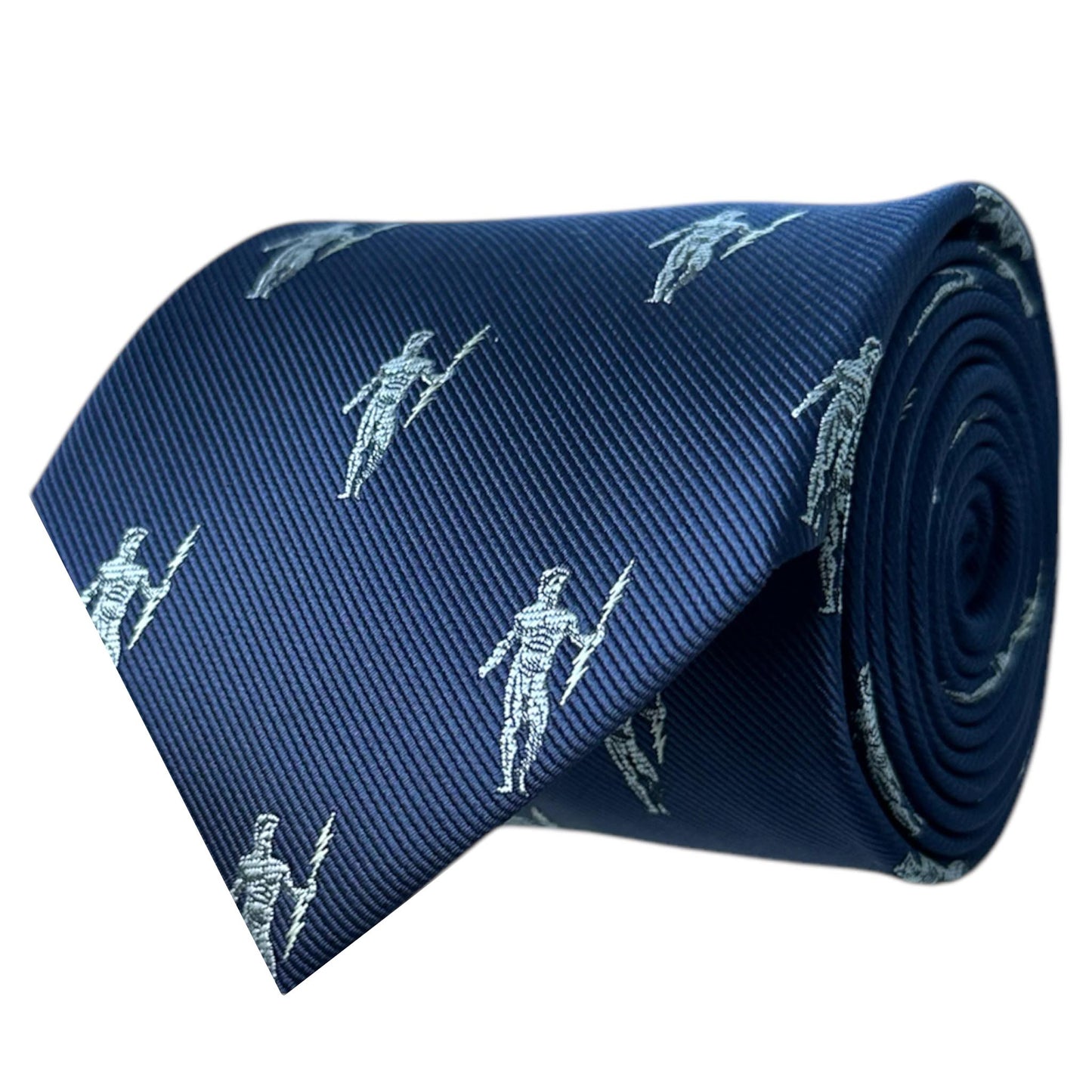 Zeus Wielding Lightening Bolt Necktie