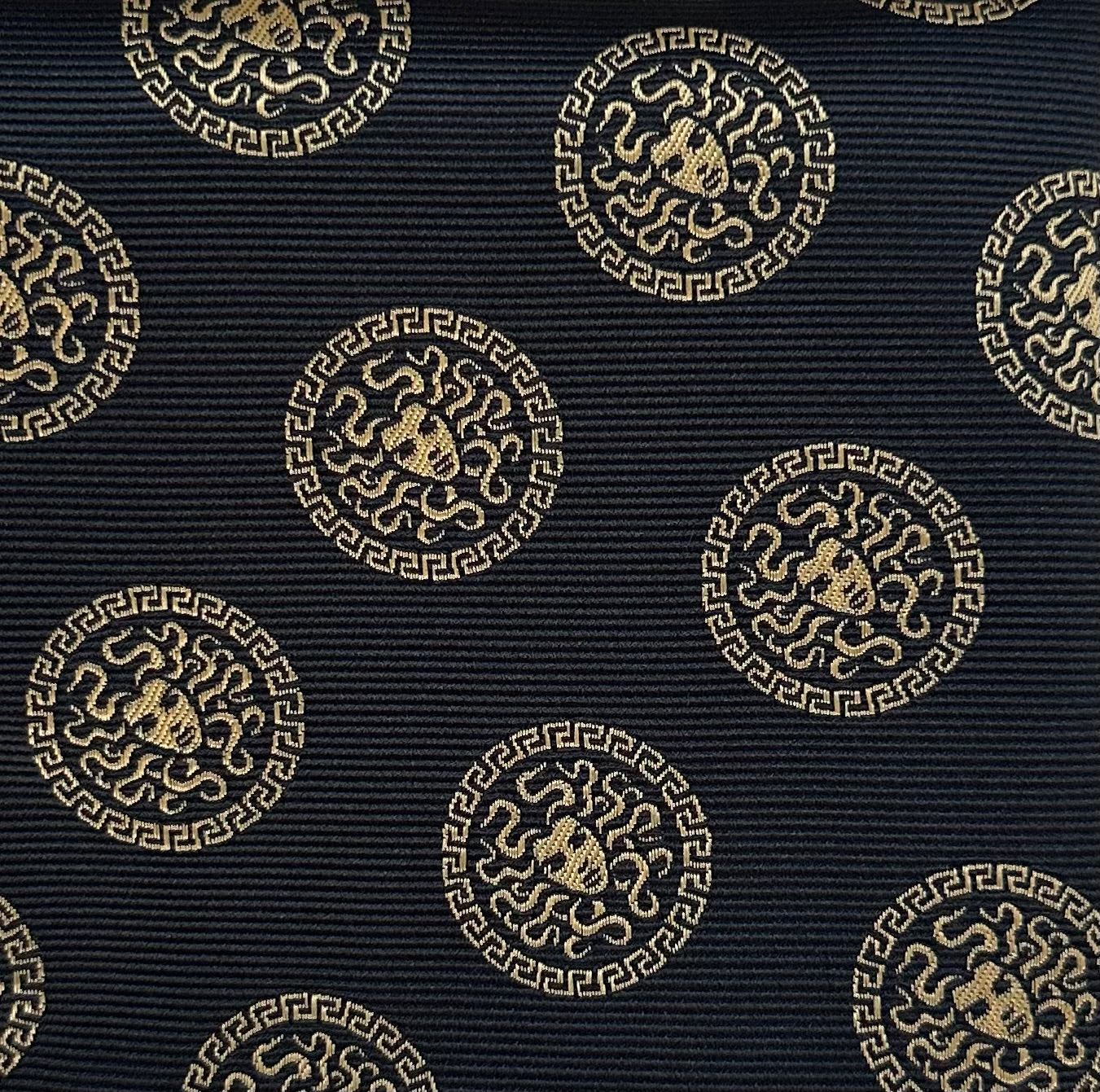 Medusa Black & Gold Necktie
