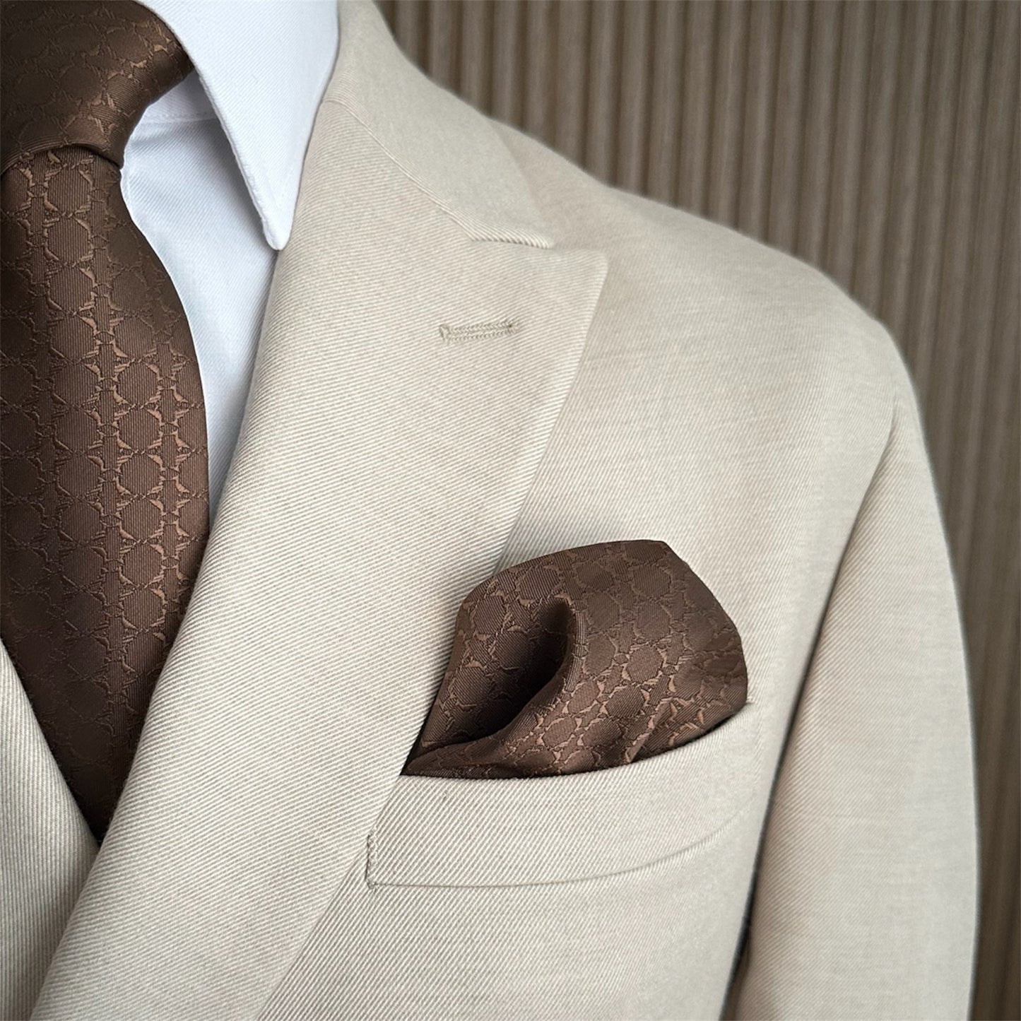 Coffee Textured OFL Pocket Square