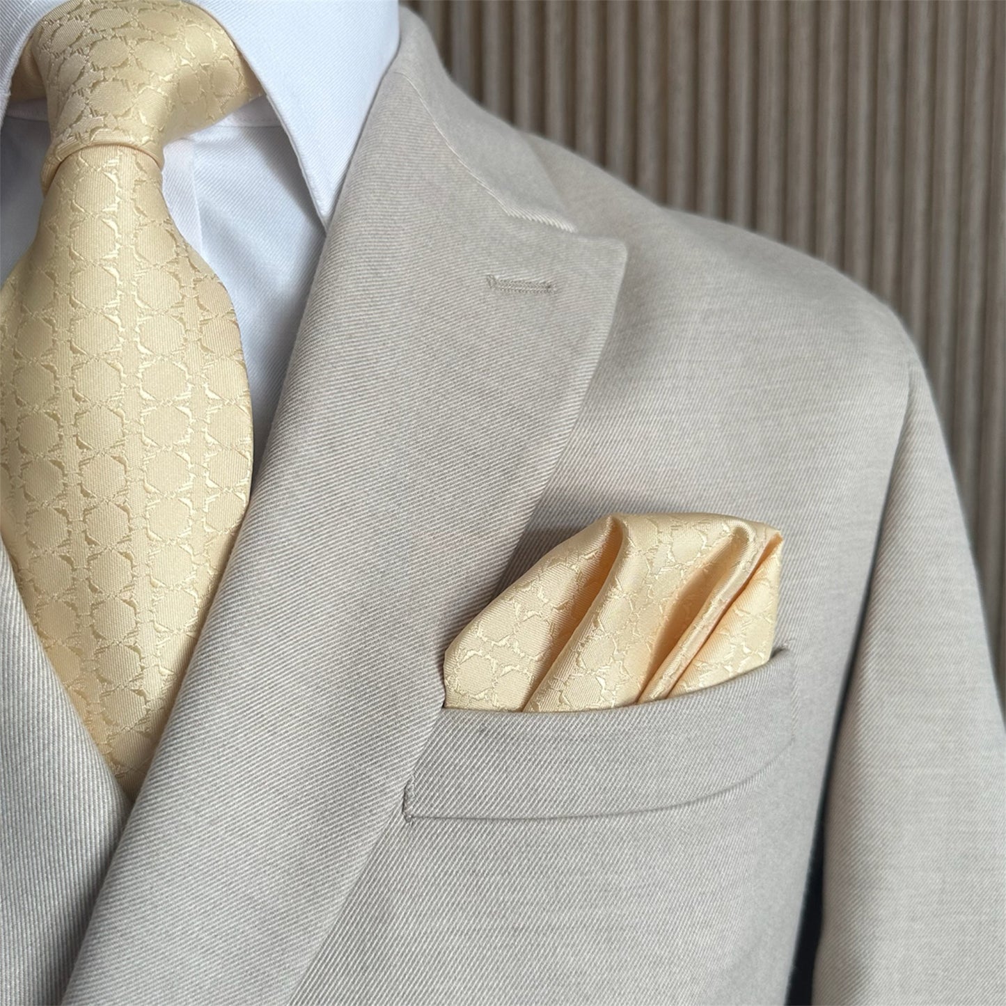 Champagne Textured OFL Pocket Square