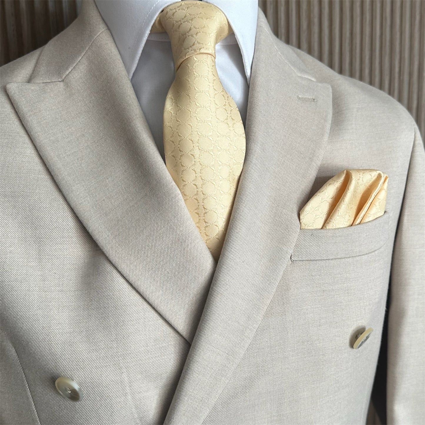 Champagne Textured Pocket Square