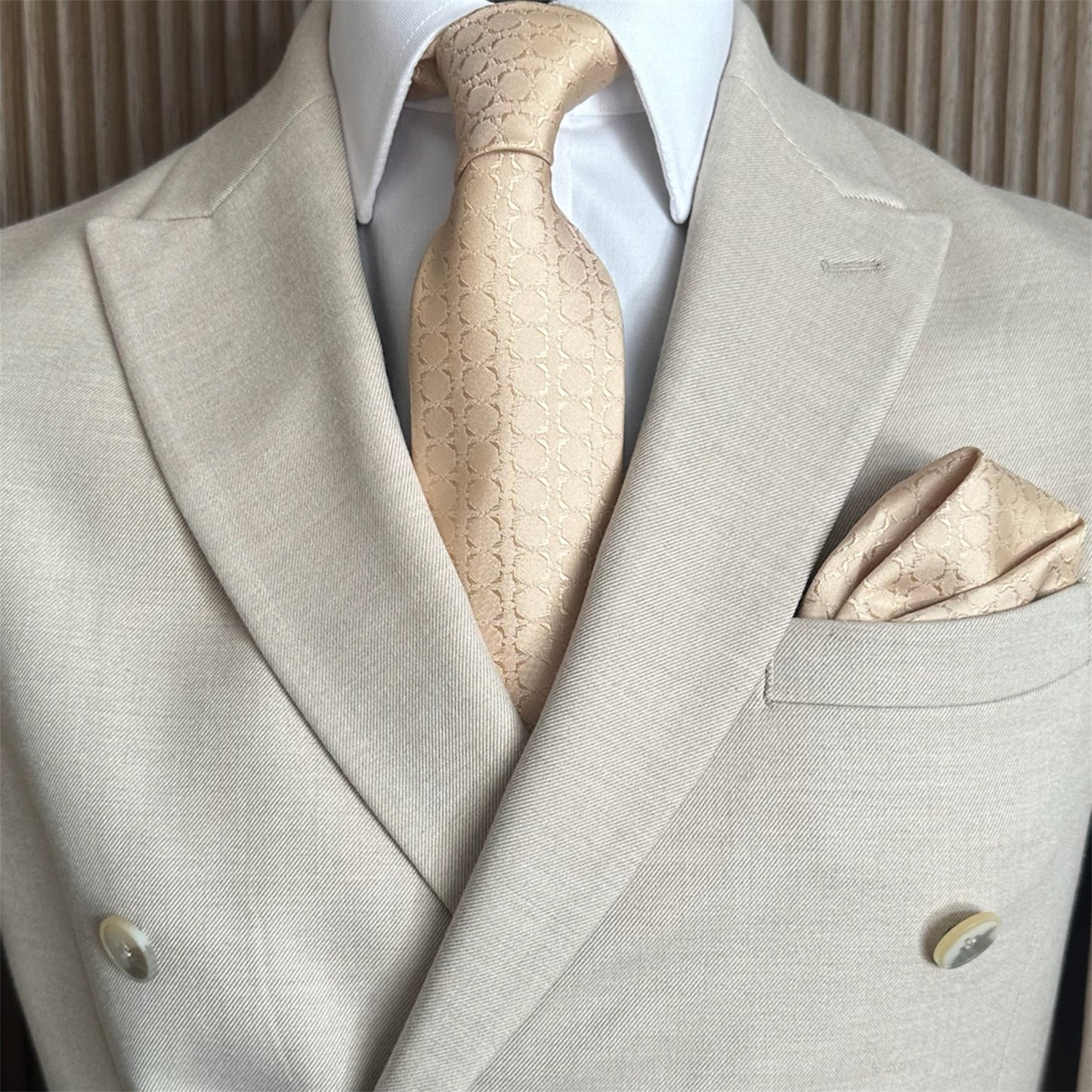 Pink Champagne Textured OFL Necktie
