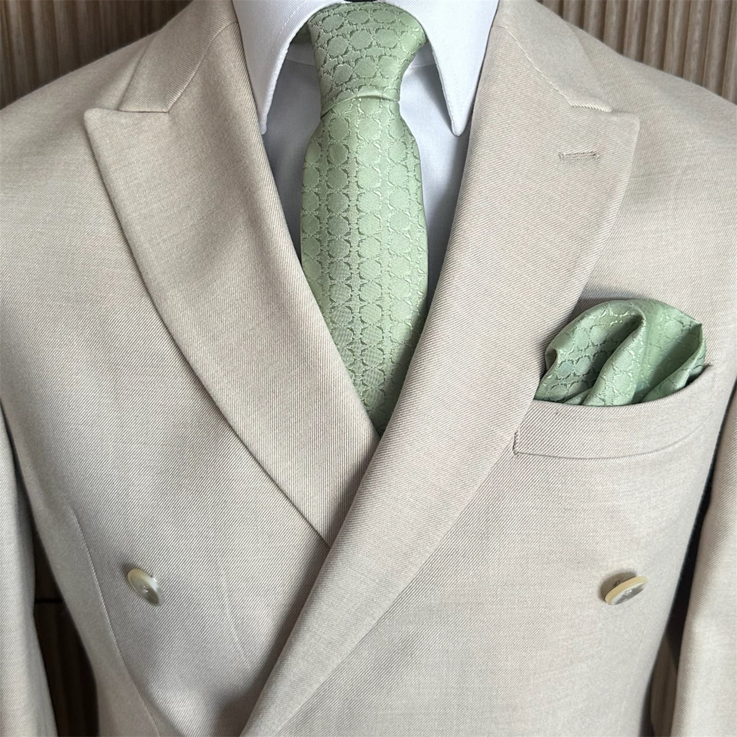Sage Meadow Green Textured OFL Pocket Square