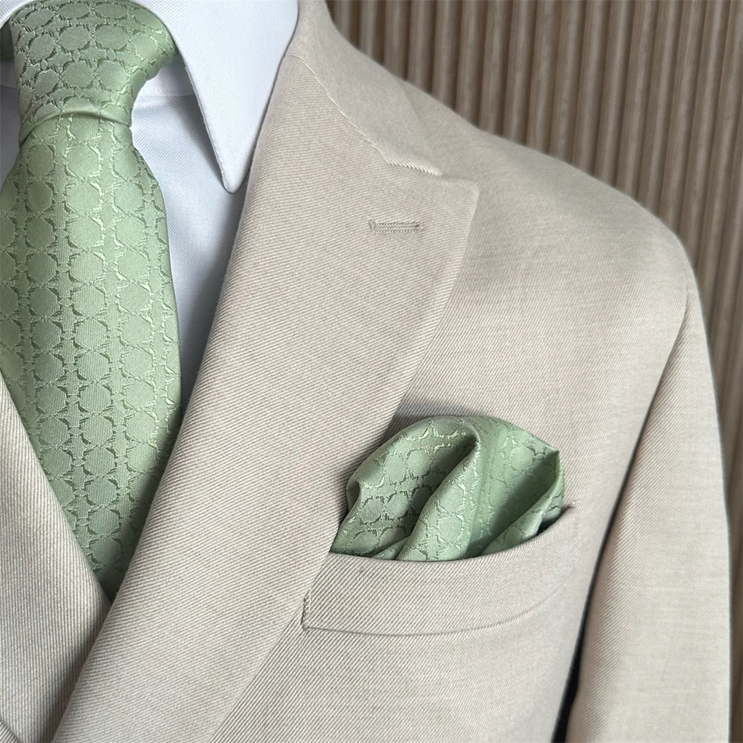 Sage Meadow Green Textured OFL Pocket Square
