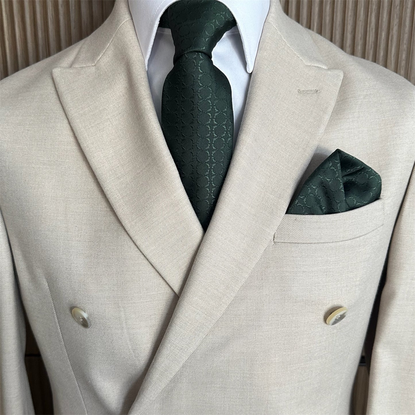 Forest Green Textured OFL Pocket Square