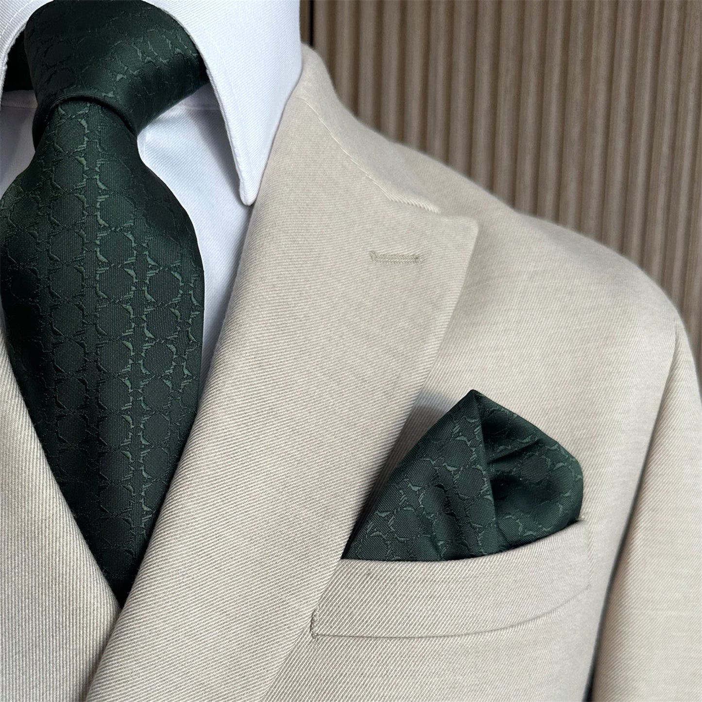Forest Green Textured OFL Pocket Square