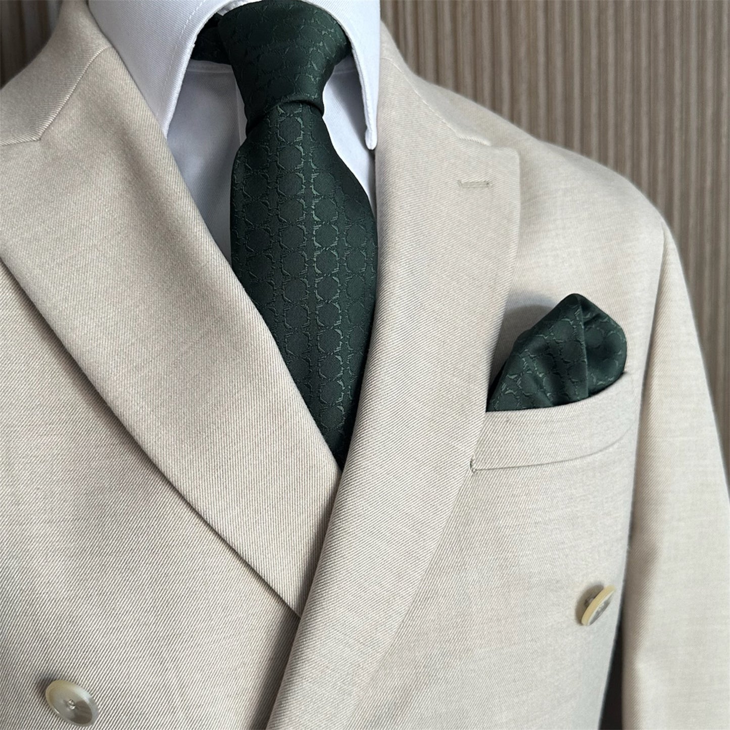 Forest Green Textured OFL Pocket Square