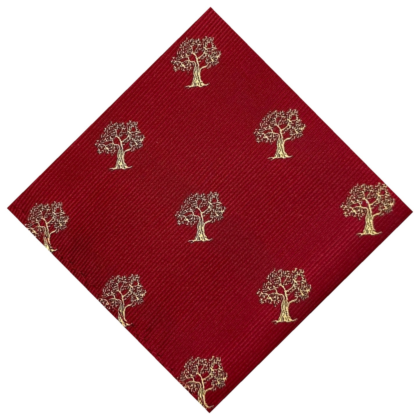 Red & Gold Tree Pocket Square