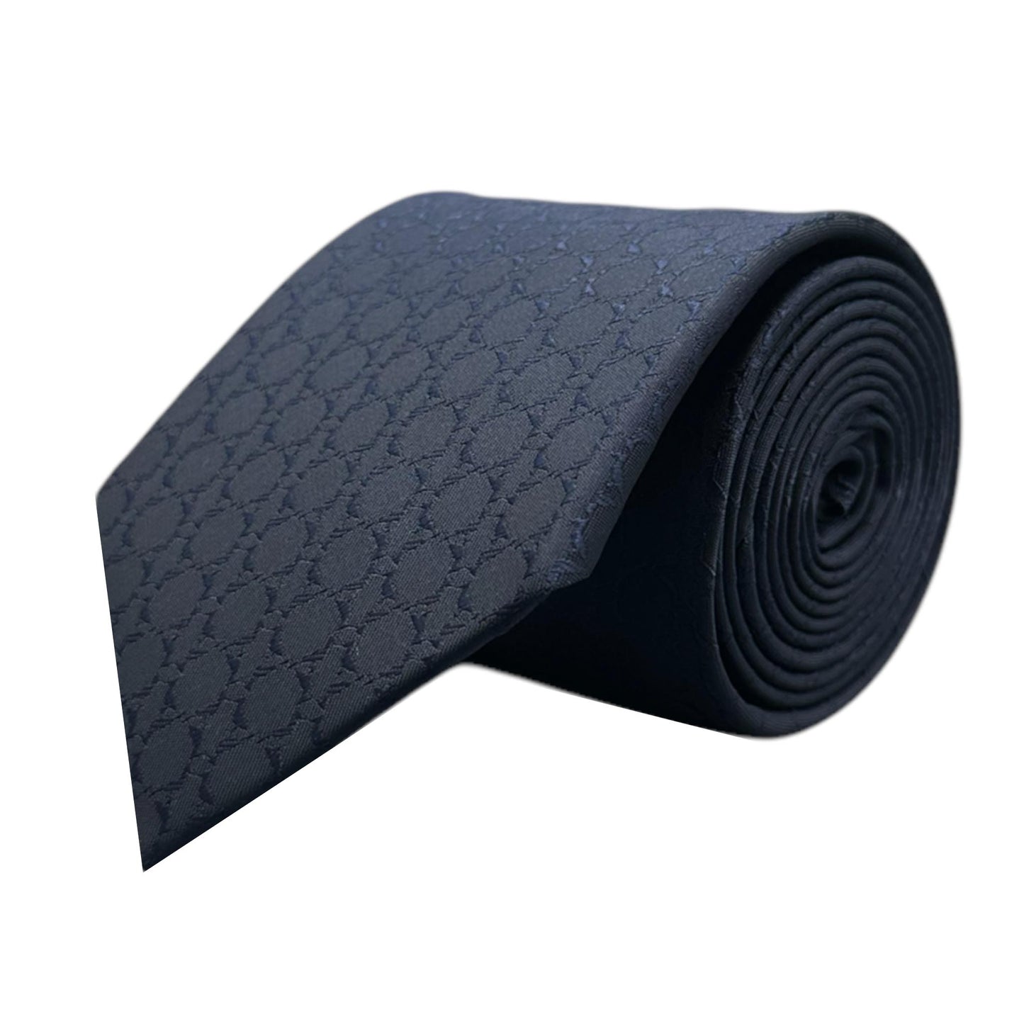 Navy Midnight Blue Textured OFL Necktie