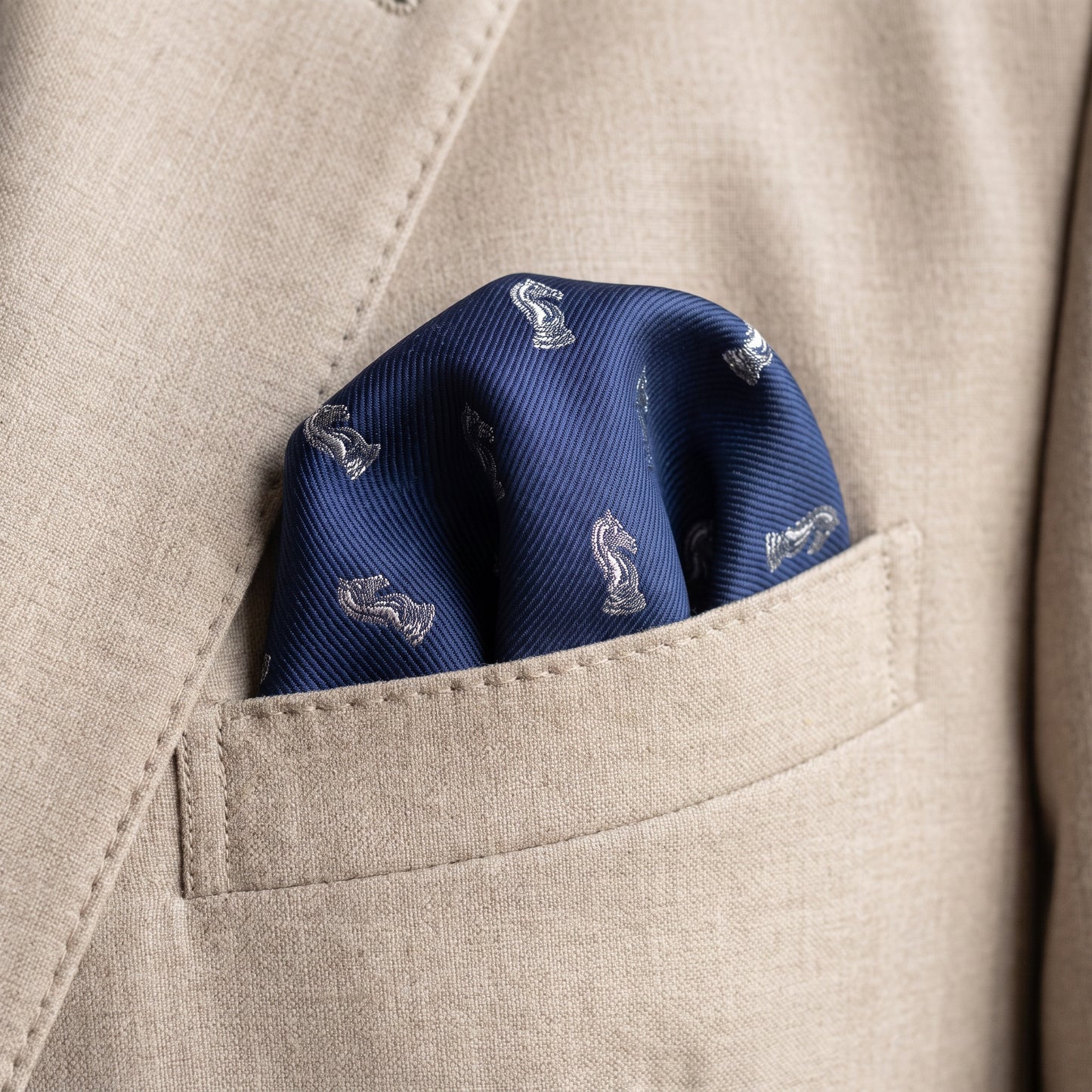 Chess Knight Pocket Square