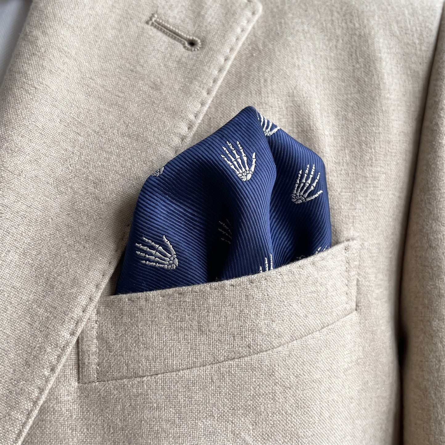 Skeleton Hand Pocket Square