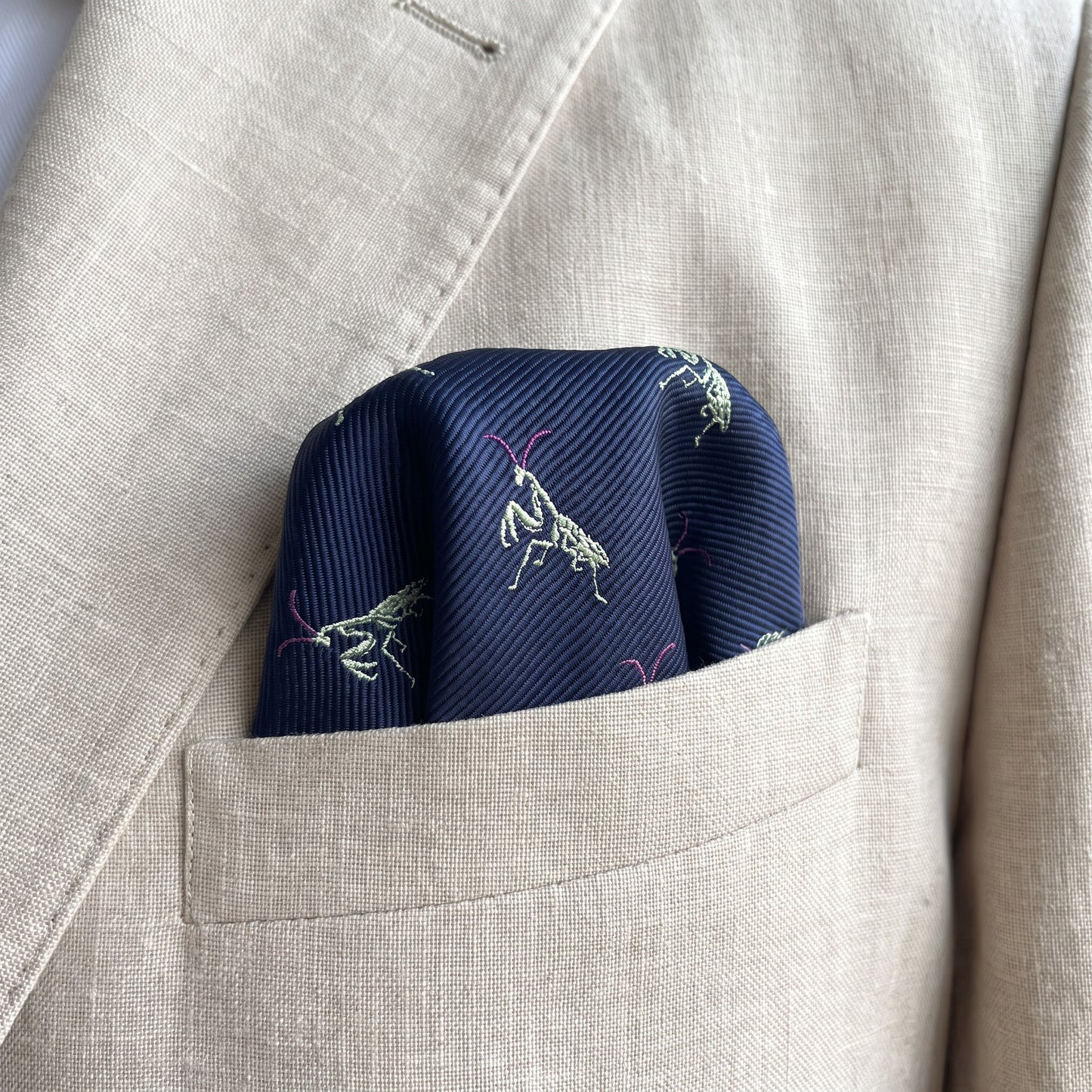 Praying Mantis Pocket Square