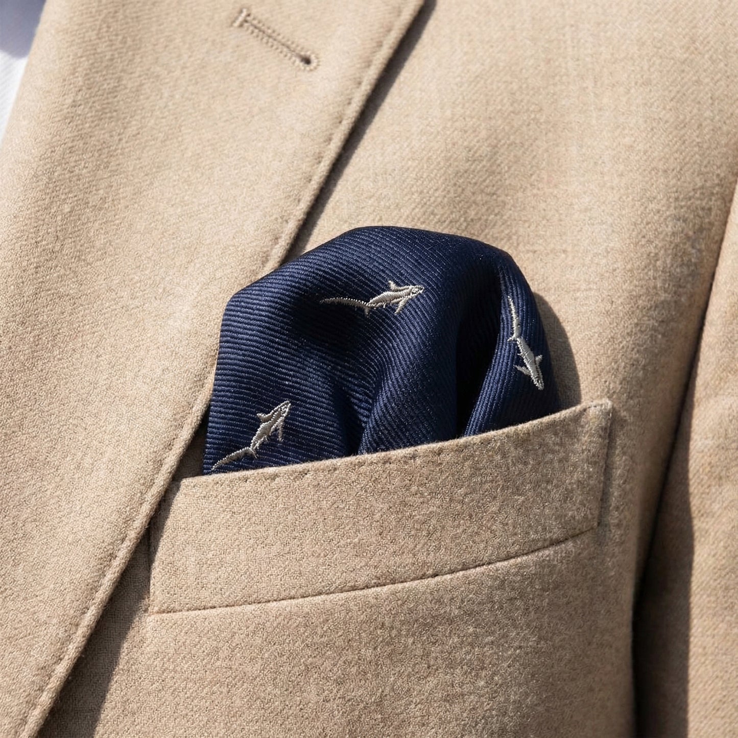Shark Pocket Square