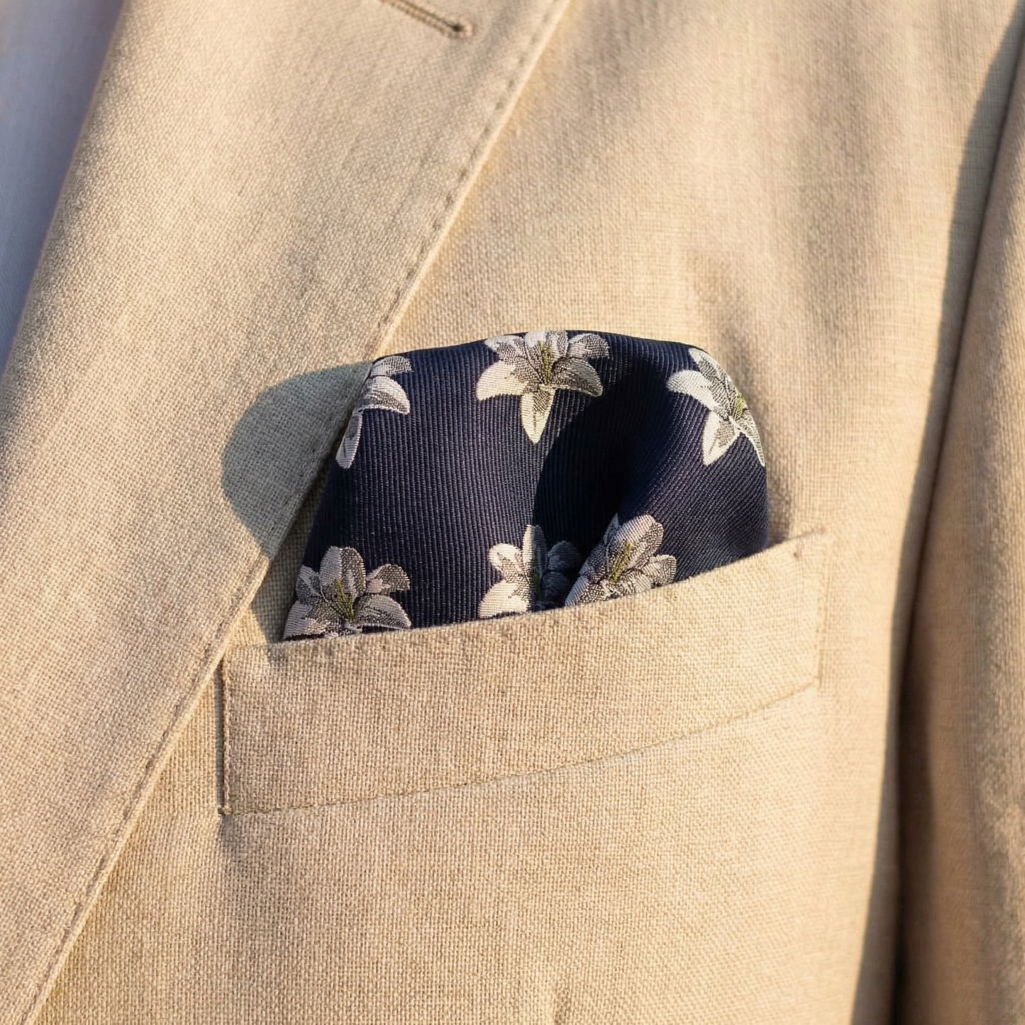 Lily Flower Pocket Square