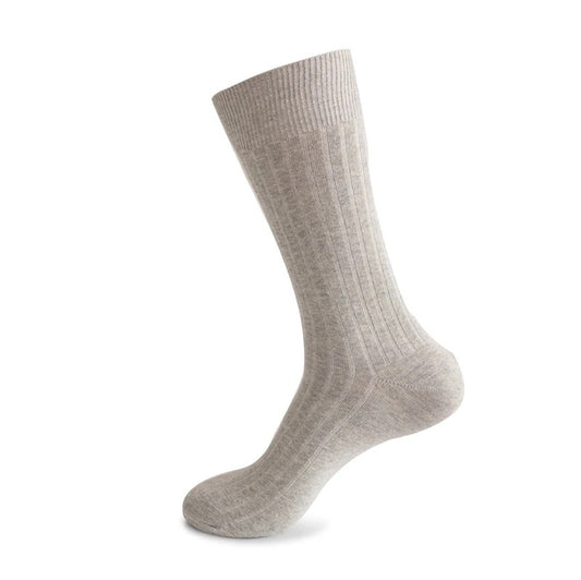 Grey Smart Ribbed Socks