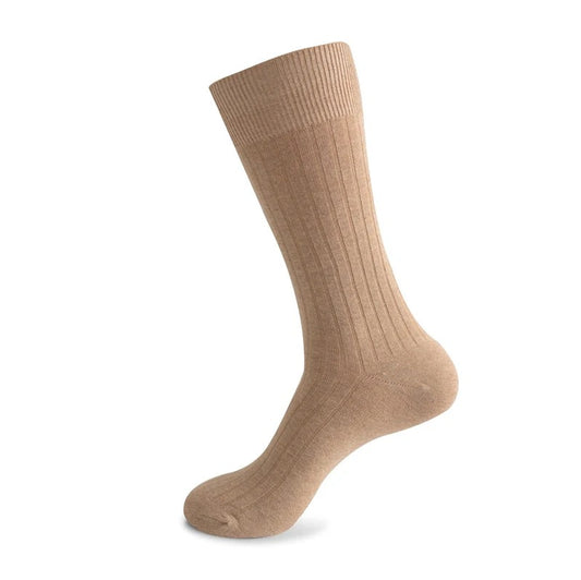 Beige Smart Ribbed Socks