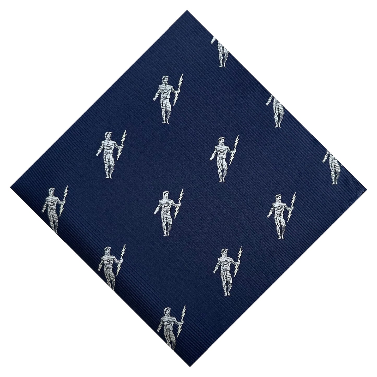 Zeus Wielding Lightening Bolt Pocket Square