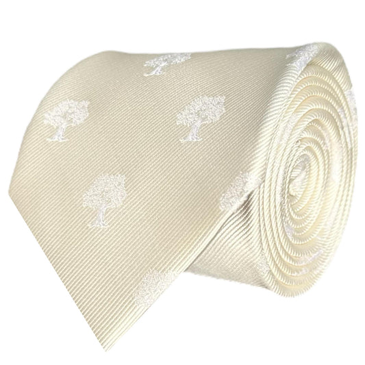 Ivory & White Tree Necktie