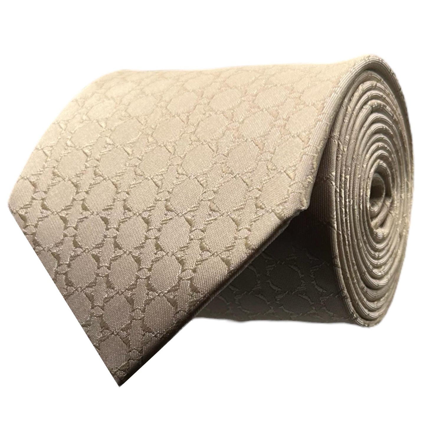 Beige Textured OFL Necktie