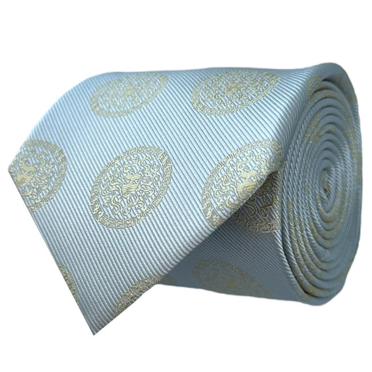 Medusa Grey & Gold Necktie