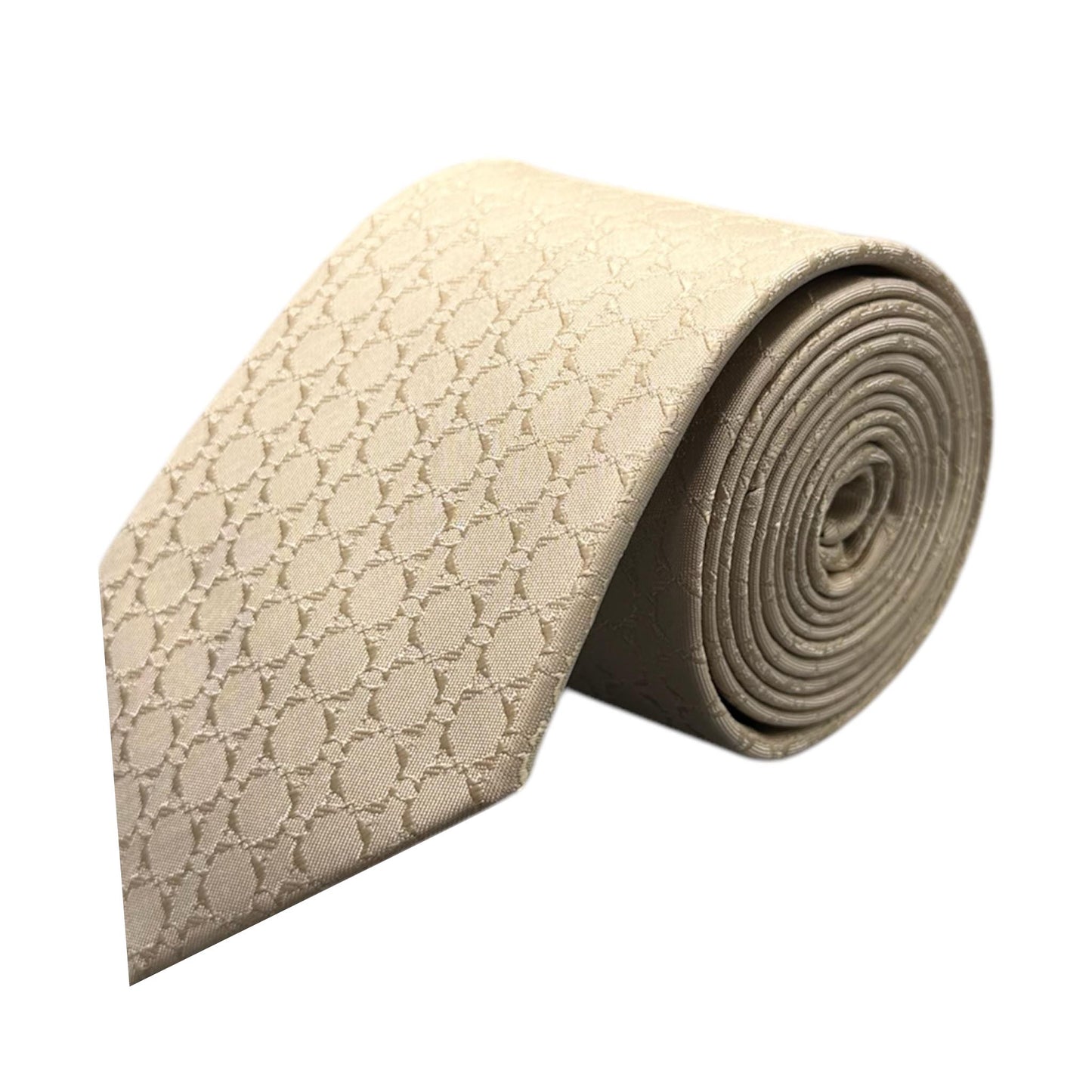 Beige Textured OFL Necktie