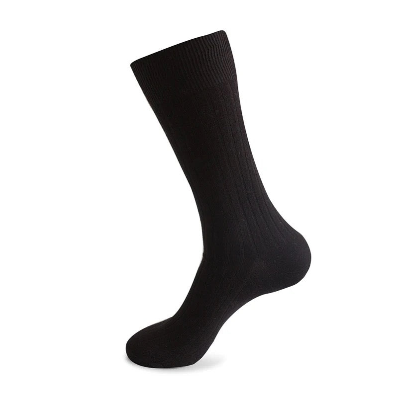 Black Smart Ribbed Socks