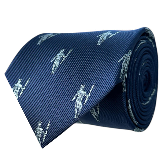 Zeus Wielding Lightening Bolt Necktie