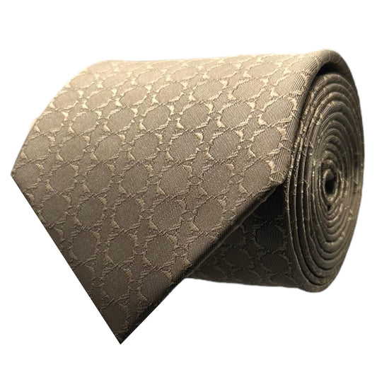Dark Beige Textured OFL Necktie