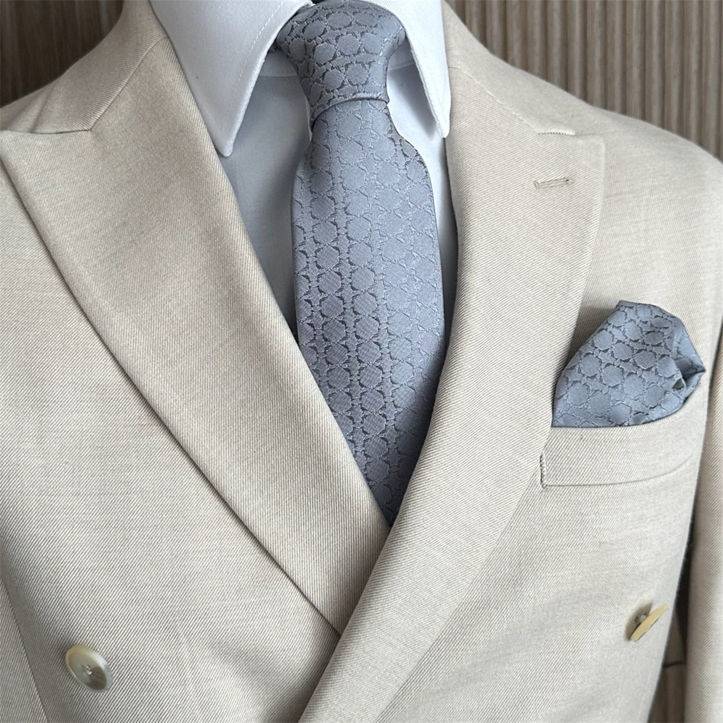 Grey Textured OFL Necktie