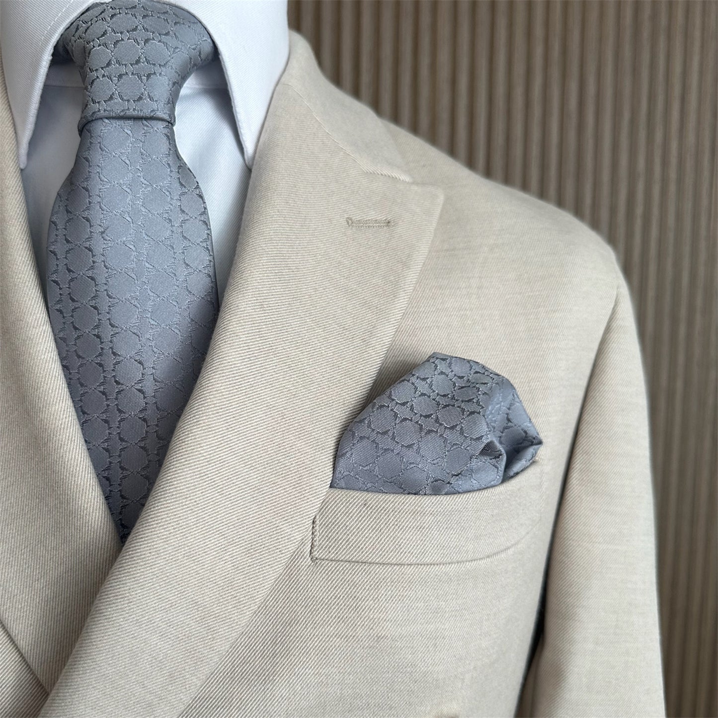 Grey Textured OFL Necktie