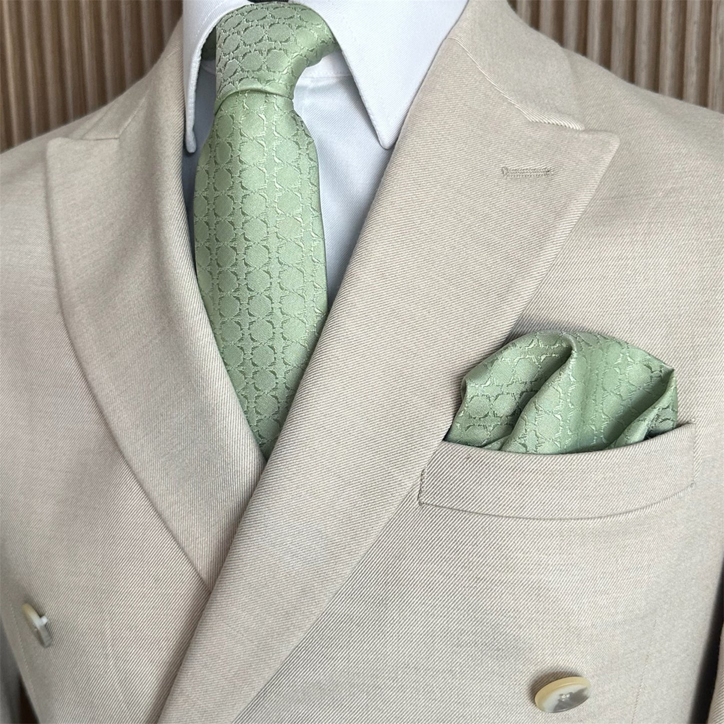 Sage Meadow Green Textured OFL Necktie