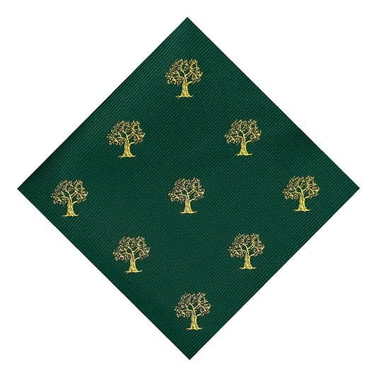 Green & Gold Tree Pocket Square