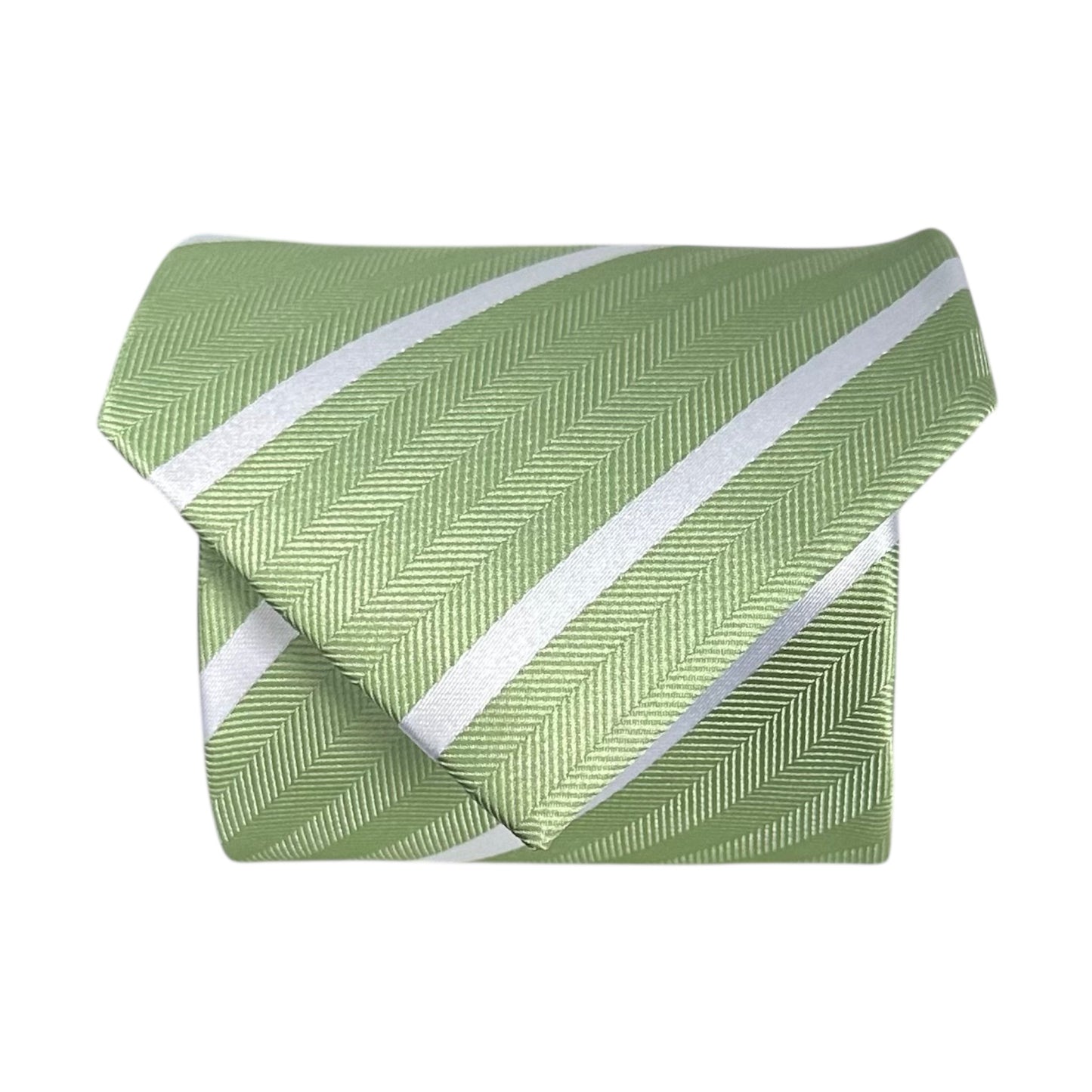 Matcha & White Single Stripe Tie