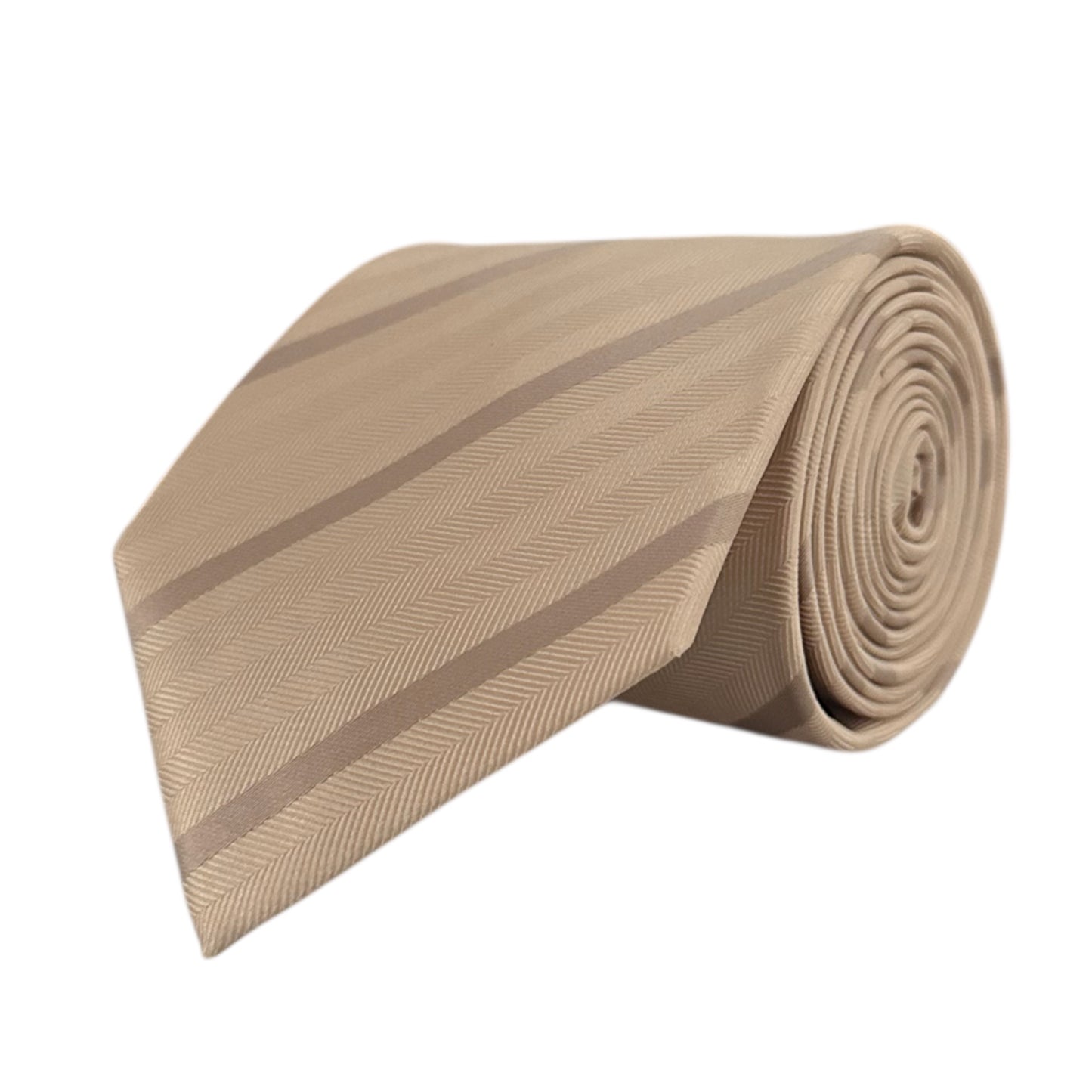 Latte Single Stripe Tie
