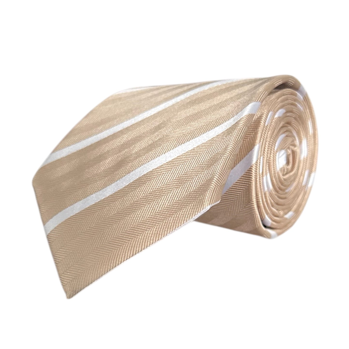Cappuccino Single Stripe Tie