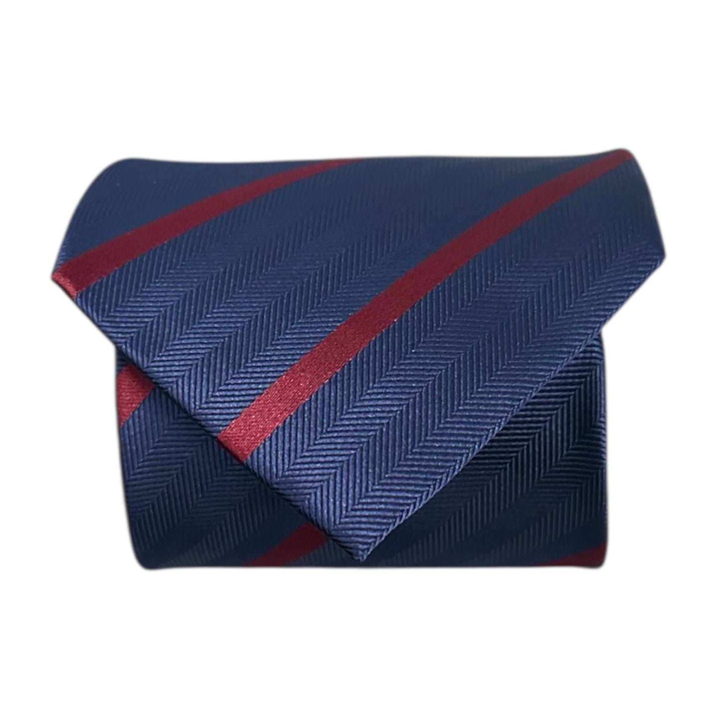 Navy Blue & Wine Single Stripe Tie