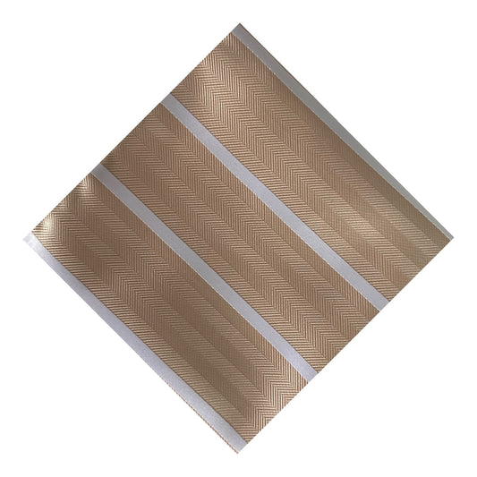 Cappuccino Single Stripe Pocket Square