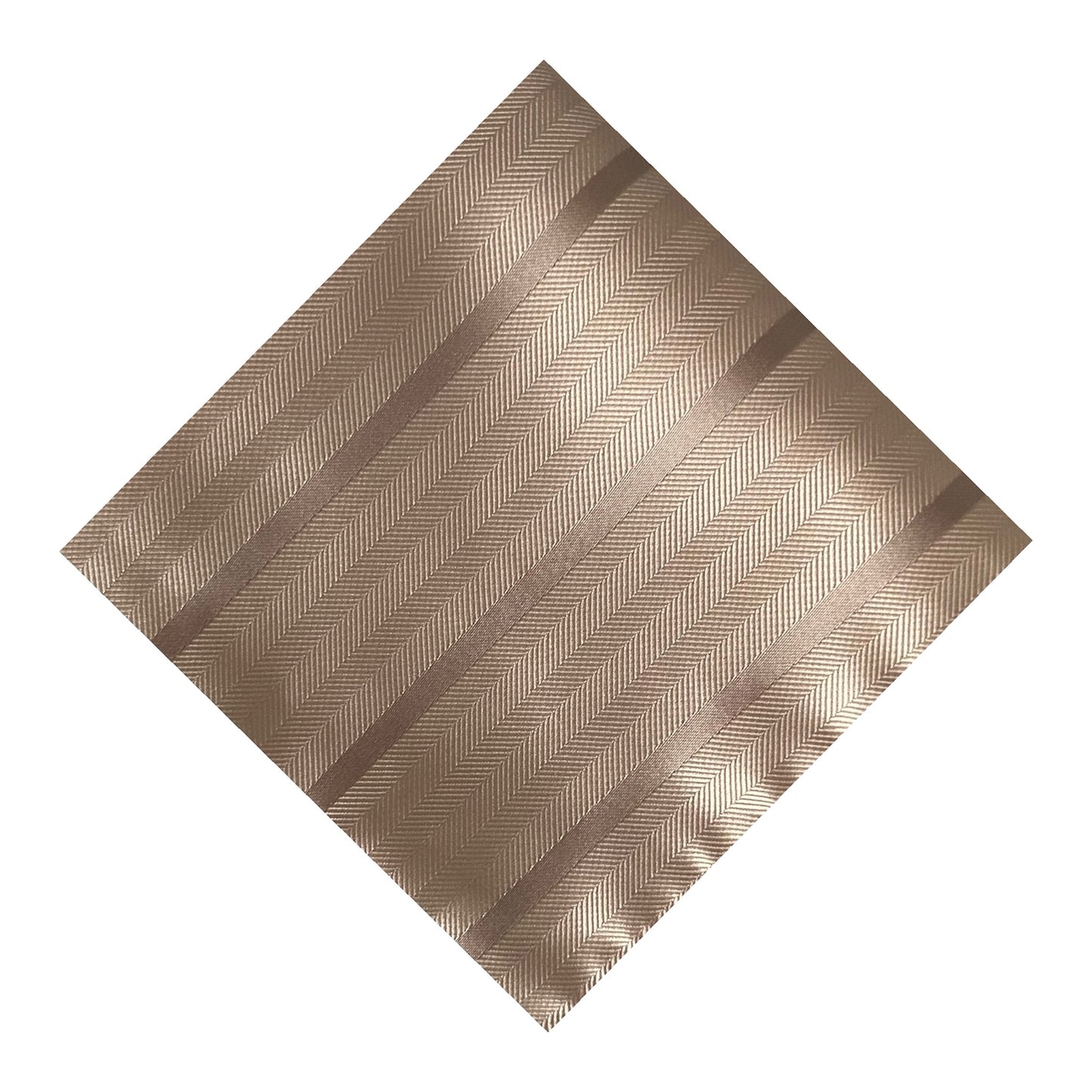 Latte Single Stripe Pocket Square