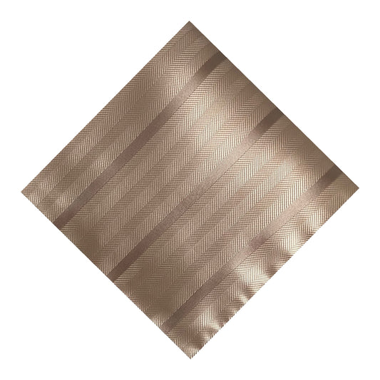 Latte Single Stripe Pocket Square