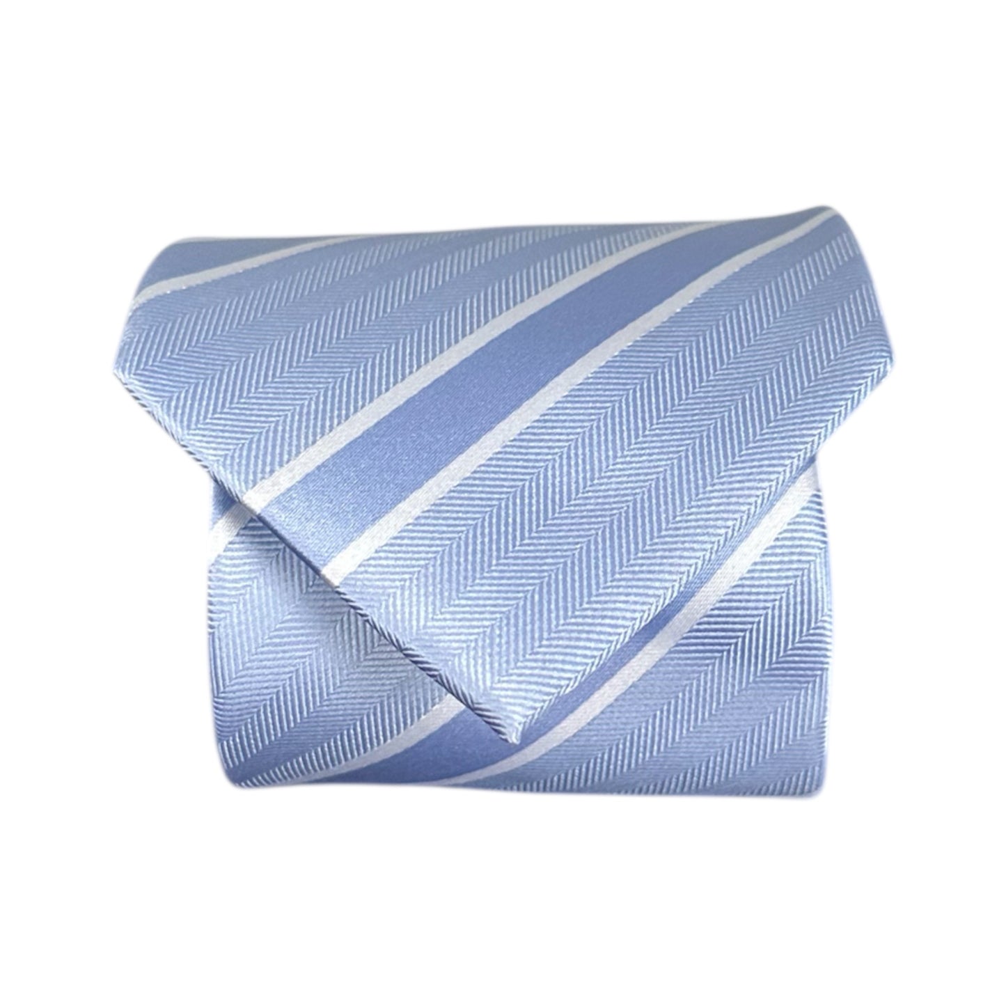 Light Blue & White Stripe Tie - Charleston Edit