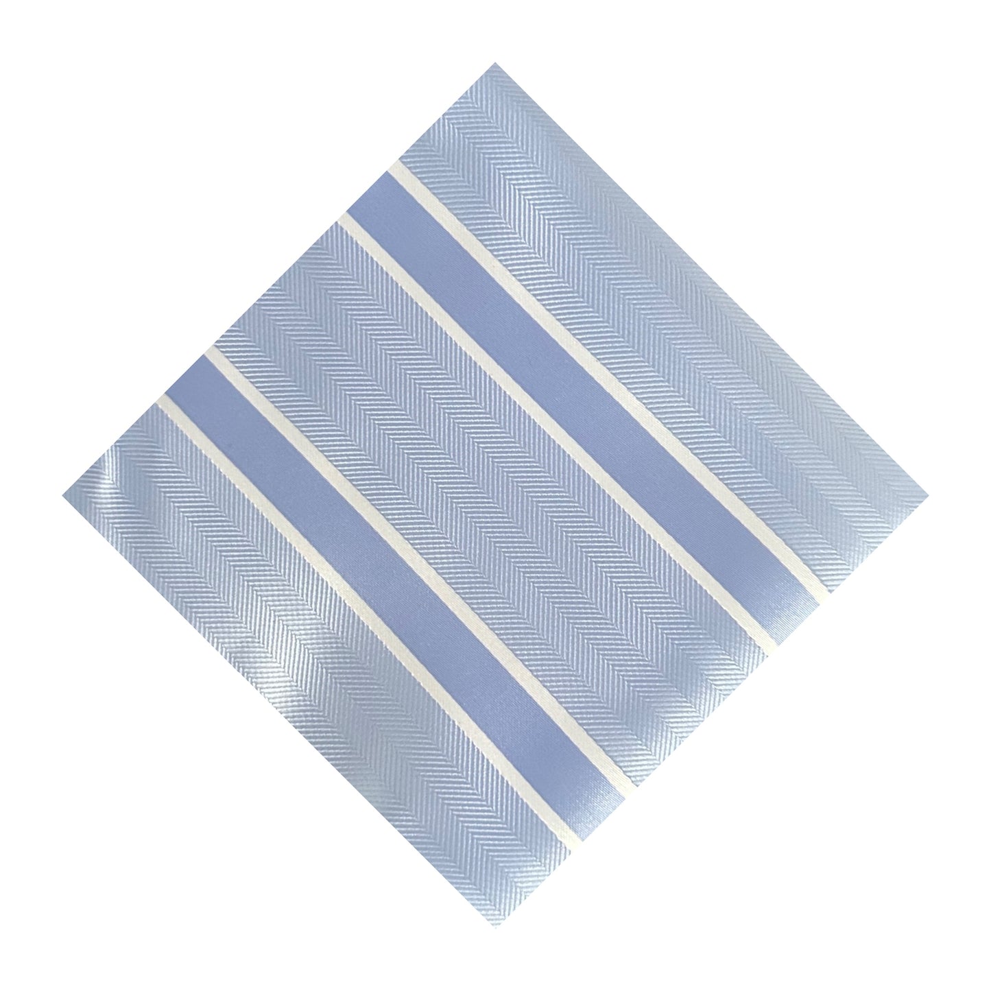 Light Blue & White Stripe Pocket Square - Charleston Edit