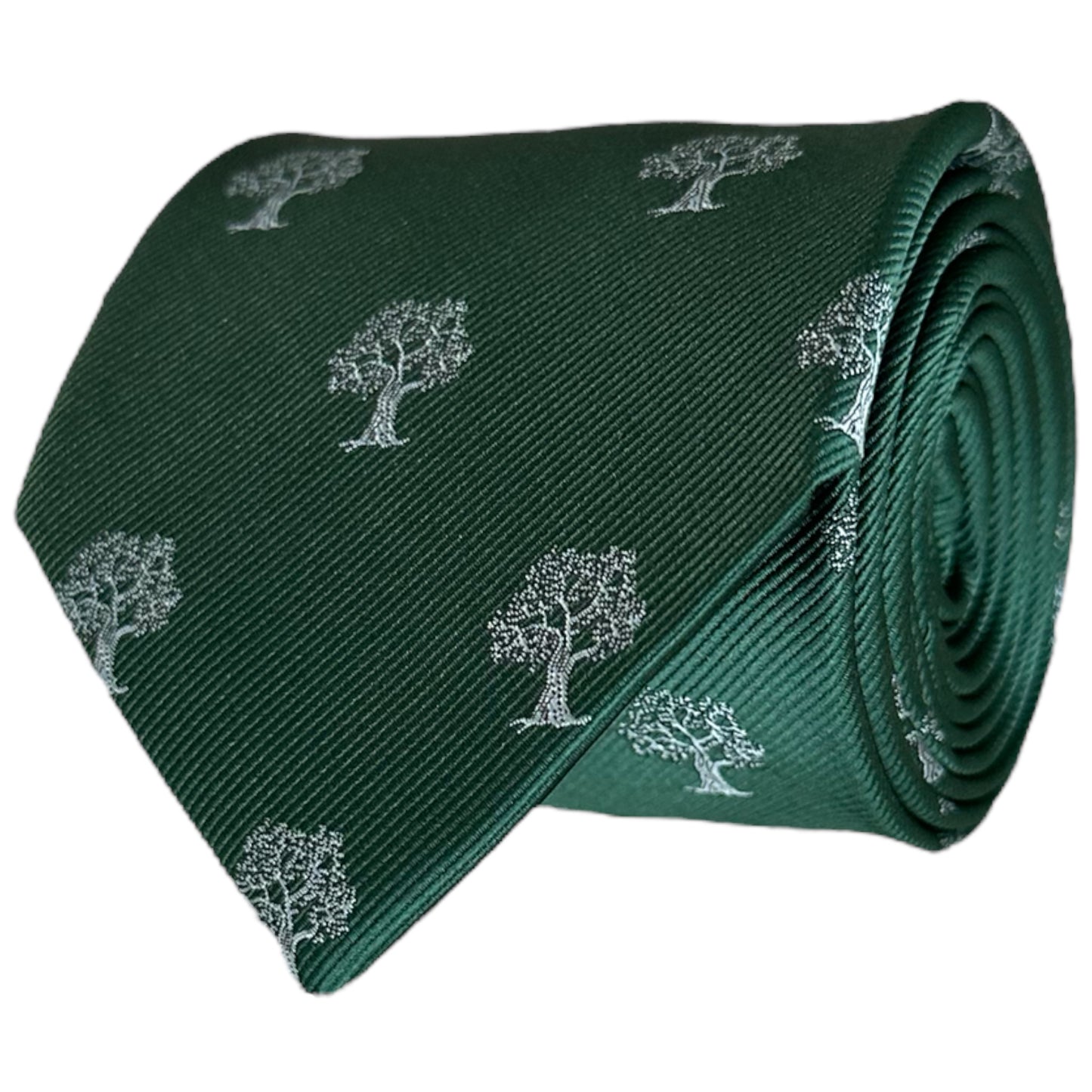 Green & Silver Tree Necktie