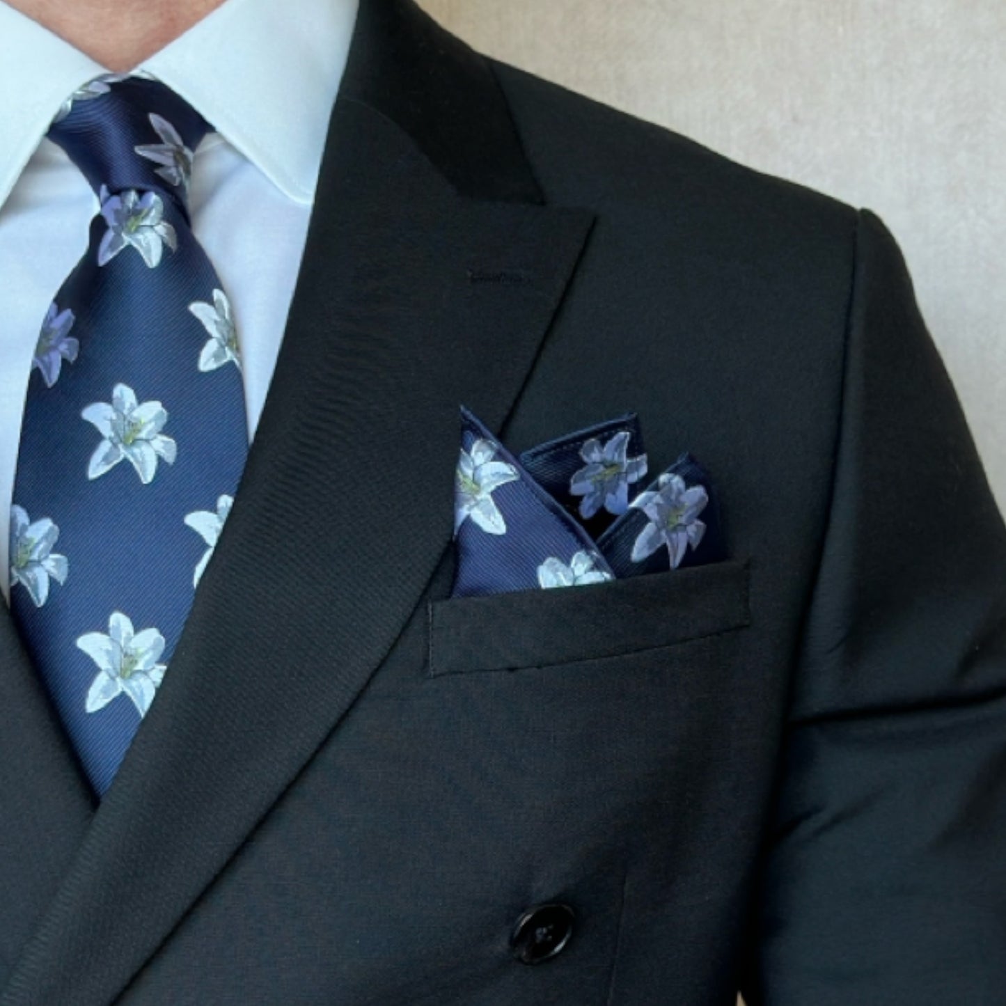 Lily Flower Pocket Square