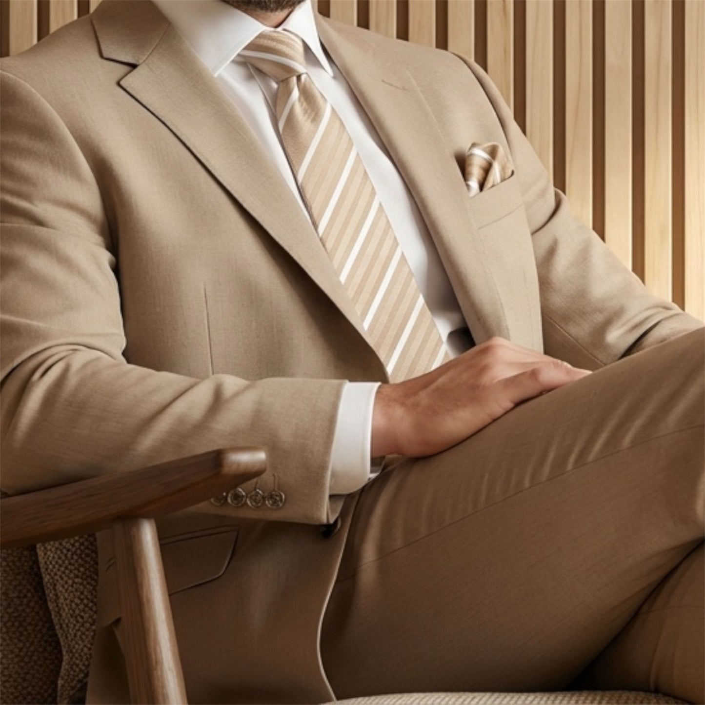 Cappuccino Stripe Tie - Hawksmoor Edit