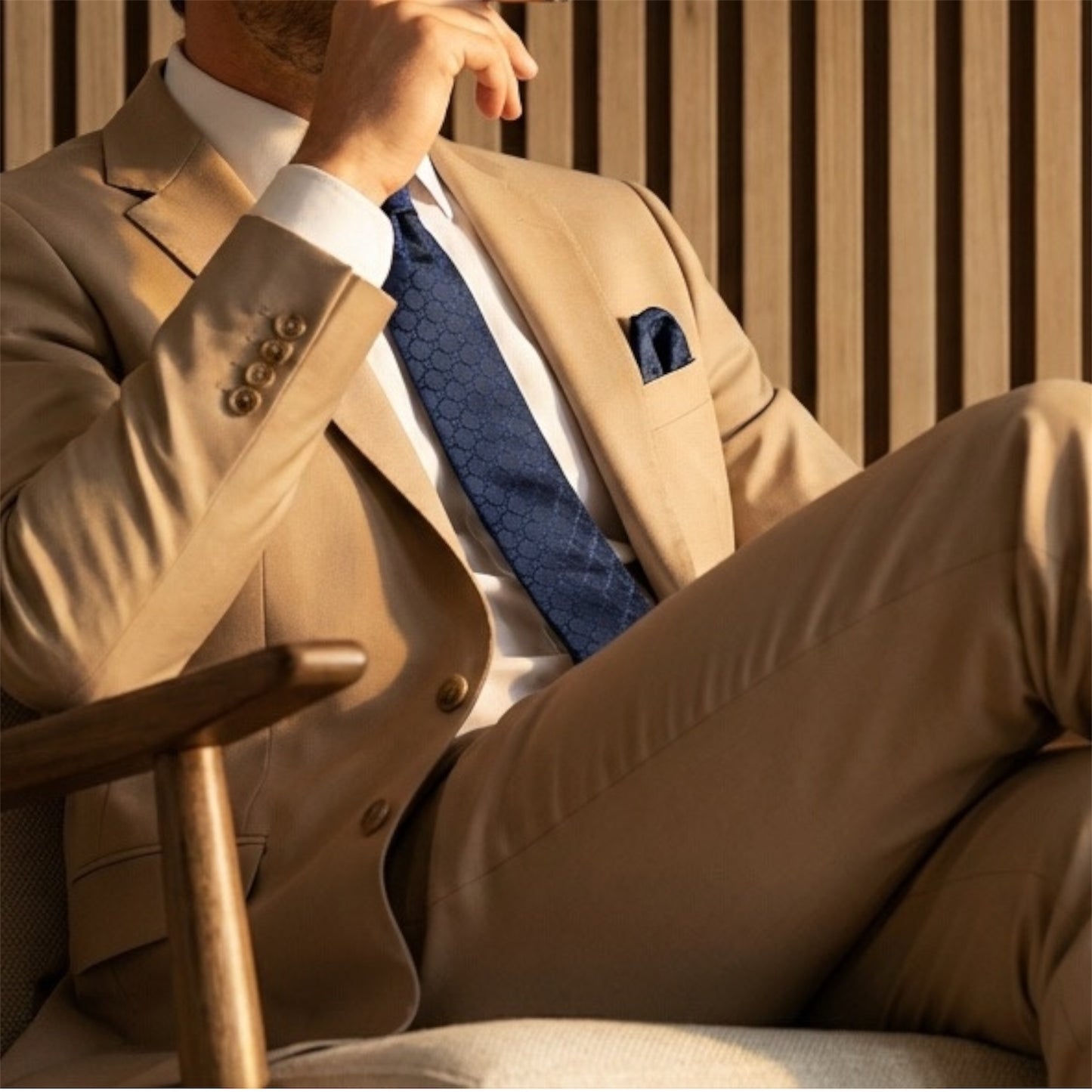 Navy Midnight Blue Textured Tie